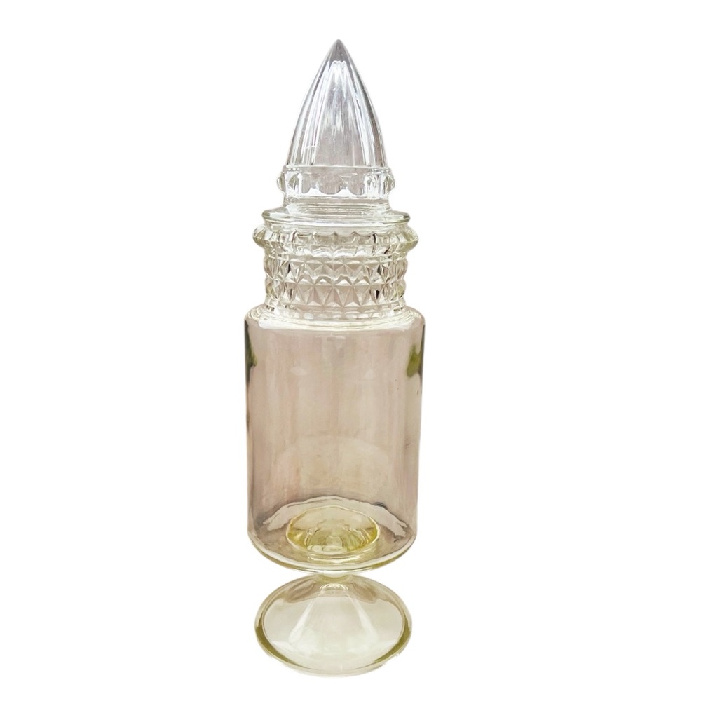 Antique Apothecary Glass Bullet Candy Pedestal Jar